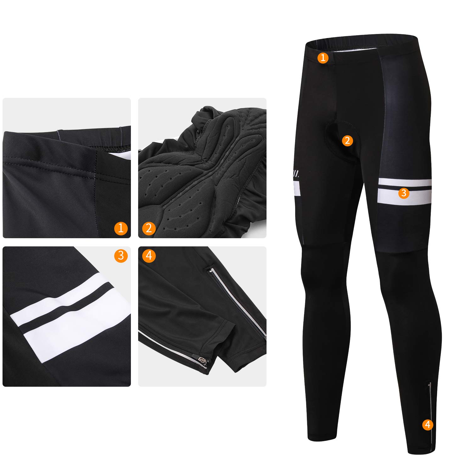 INBIKE Pantalones Largo de Ciclismo para Hombre con 3D Gel Acolchado Bicicleta MTB Ciclista