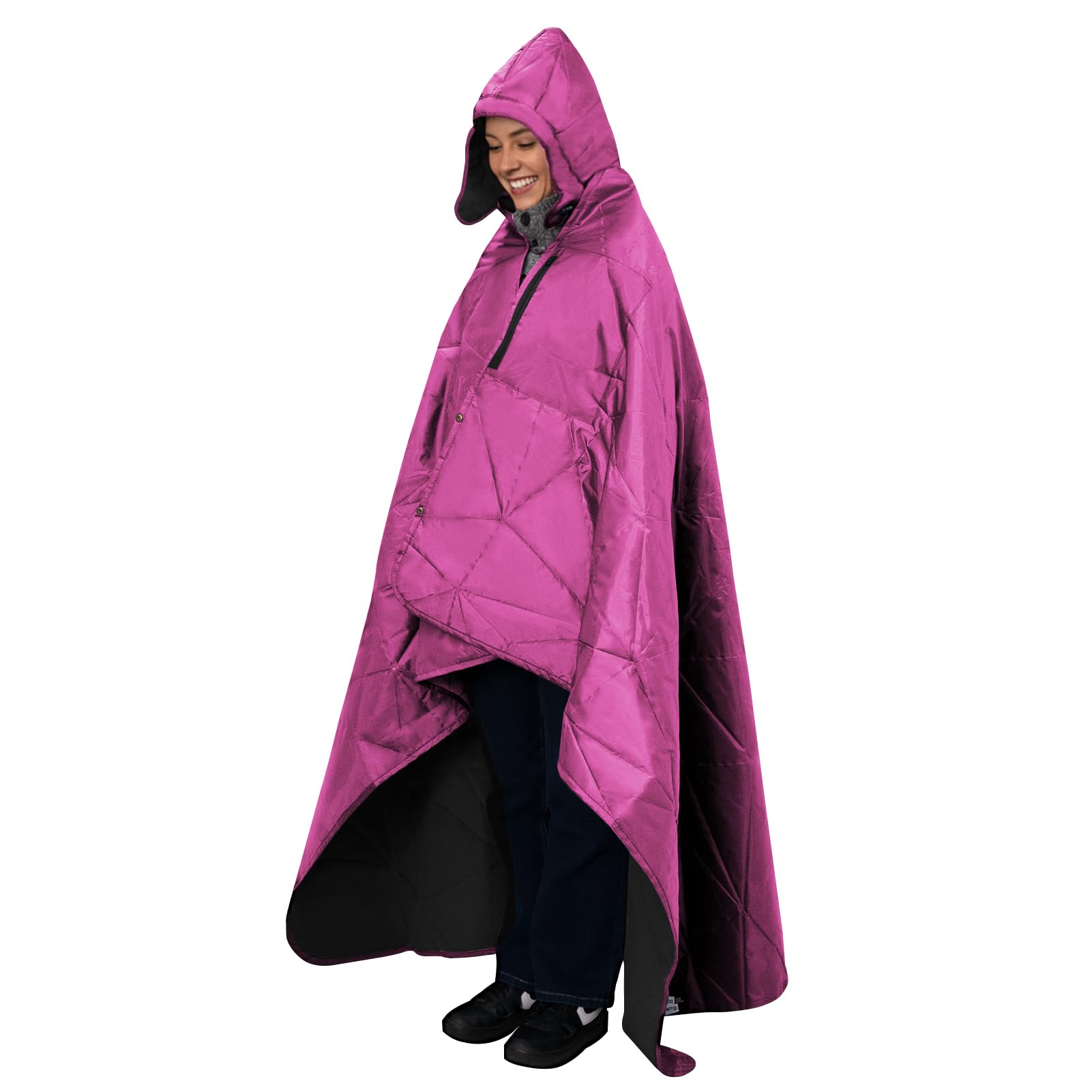 KawaGebo Kamp Large Outdoor Waterproof Blanket Extra Thick Fleece Stadium Blanket for Camping, Car, Pet, Picnics - Windproof, Wearable, Machine