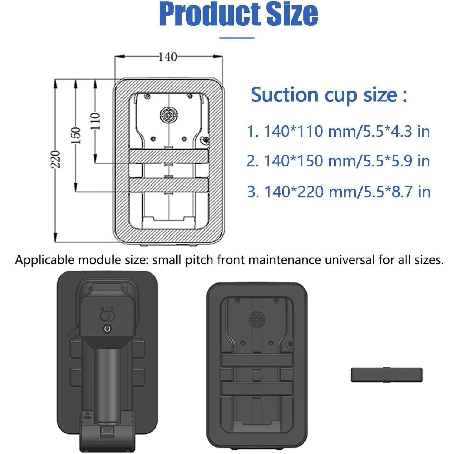 Ventosa de vacío para Mantenimiento Frontal de Pantalla LED eléctrica, Capacidad de Carga de 30 kg, Ventosa de Mano de 30 kg, para Pantalla LED Curva