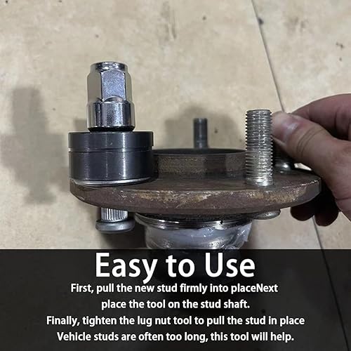 Miniatura 5 de BELOMI 22800 Instalador de pernos de rueda, herramienta universal de reemplazo de pernos de neumático para quitarinstalar, removedor de pernos