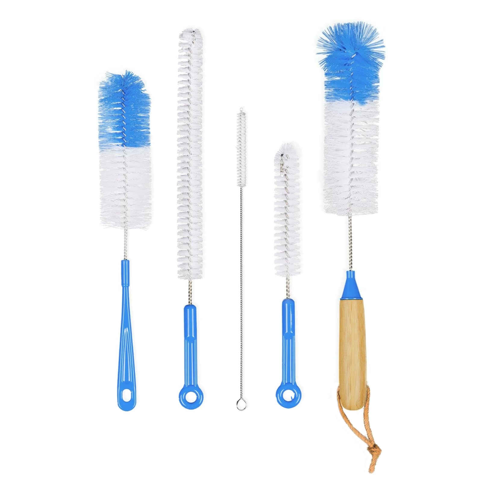 FermentaholicsThe 5 Tool Takedown Bottle Brush Cleaning Kit | 5 Piece Scrubbing Brush Set for Cleaning Bottles, Jars, Jugs, Straws, Fermenters, Drains, and More
