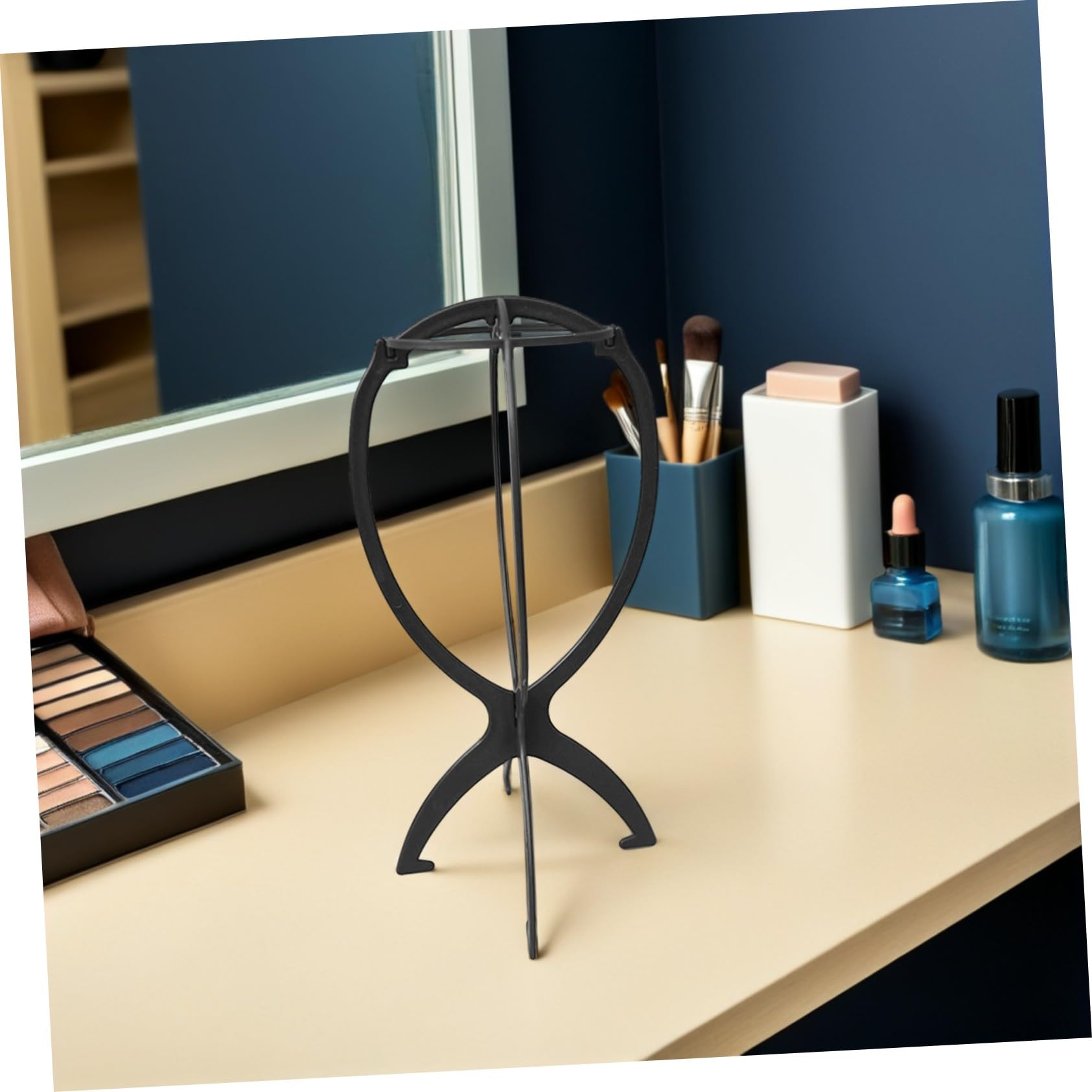 Beaupretty 10 Pezzi espositore per parrucche supporto per l'estensione dei capelli porta parrucca Black