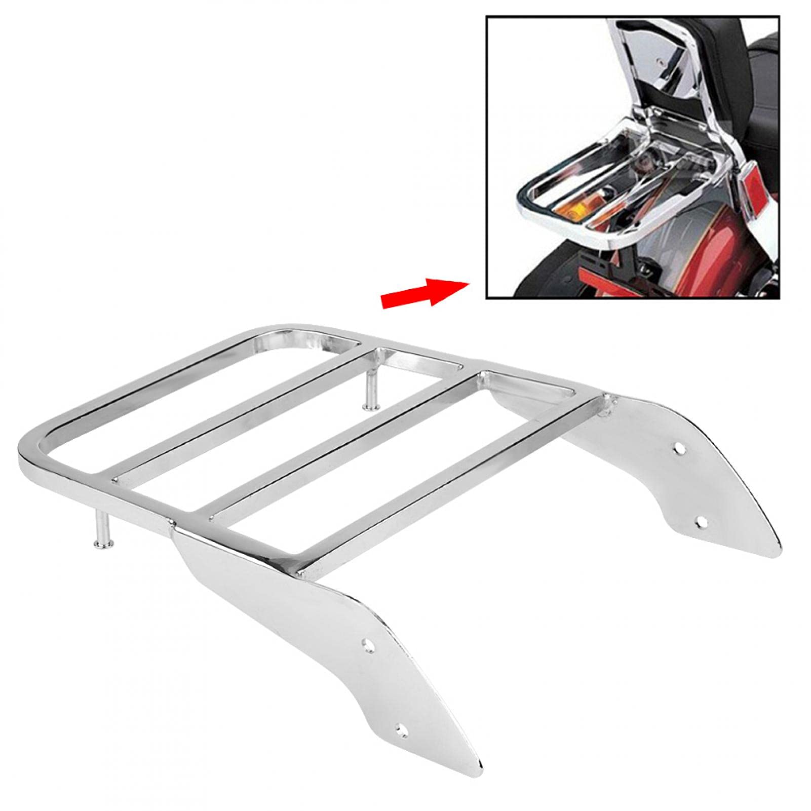 Portaequipajes Trasero para, Staffa per Bagagli Posteriore Cromato per Shadow VT750 C2 1997-2003, Estante Trasero Resistente per Equipaggi, Facile da Installare, per Viaggi e Uso Quotidiano