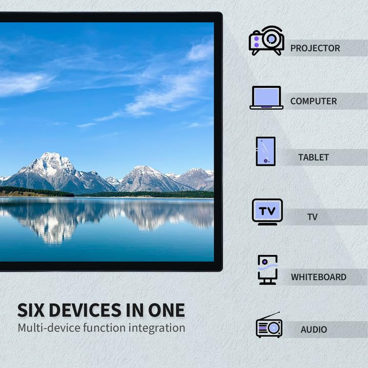 Image of 43 inch Interactive Touchscreen Monitor, Smart Board with 16:9 Display 1080P, Win11 Electronic Whiteboard Touchscreen PC for Office and Classroom, Core i7 RAM 8G & ROM 512G