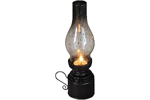 Small Tealight Lantern: Vintage Black Antique Kerosene Lamp Lantern Stand for Home Decor