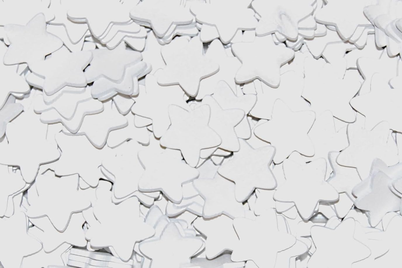 celloexpress 18mm White Wooden Stars - Embellishments Ideal for Crafting Scrapbooking Box Frames (Pack of 250)