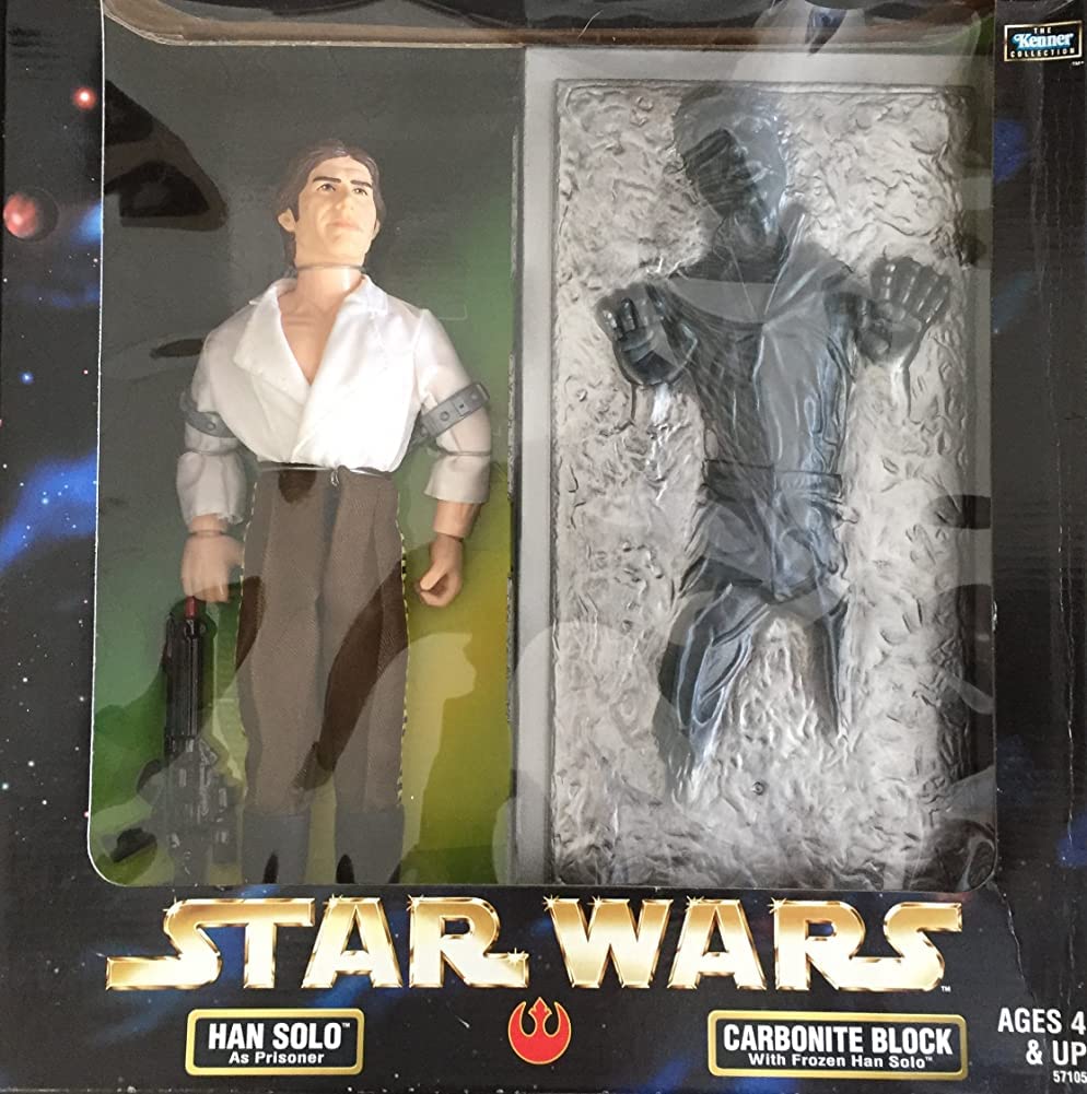 Kenner Star Wars 12" Han Solo as Prisoner & Carbonite Block with Frozen Han Solo