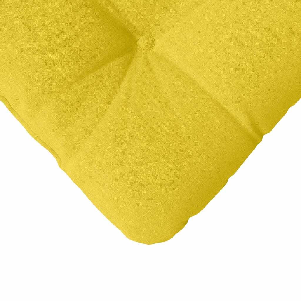 Générique 4 cuscini per sedile giallo chiaro 45 x 45 x 12 cm | Tessuto morbido, sfoderabile, lavabile in lavatrice, per divano o sedia da ufficio