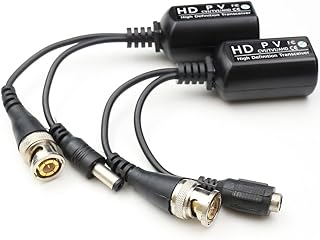 ANHAN PV/PVD/PVA Passive Power Video Data Audio BALUN Twisted Pair UTP Cable with power connector HD Balun for 720P / 1080P Cameras 1 Pair