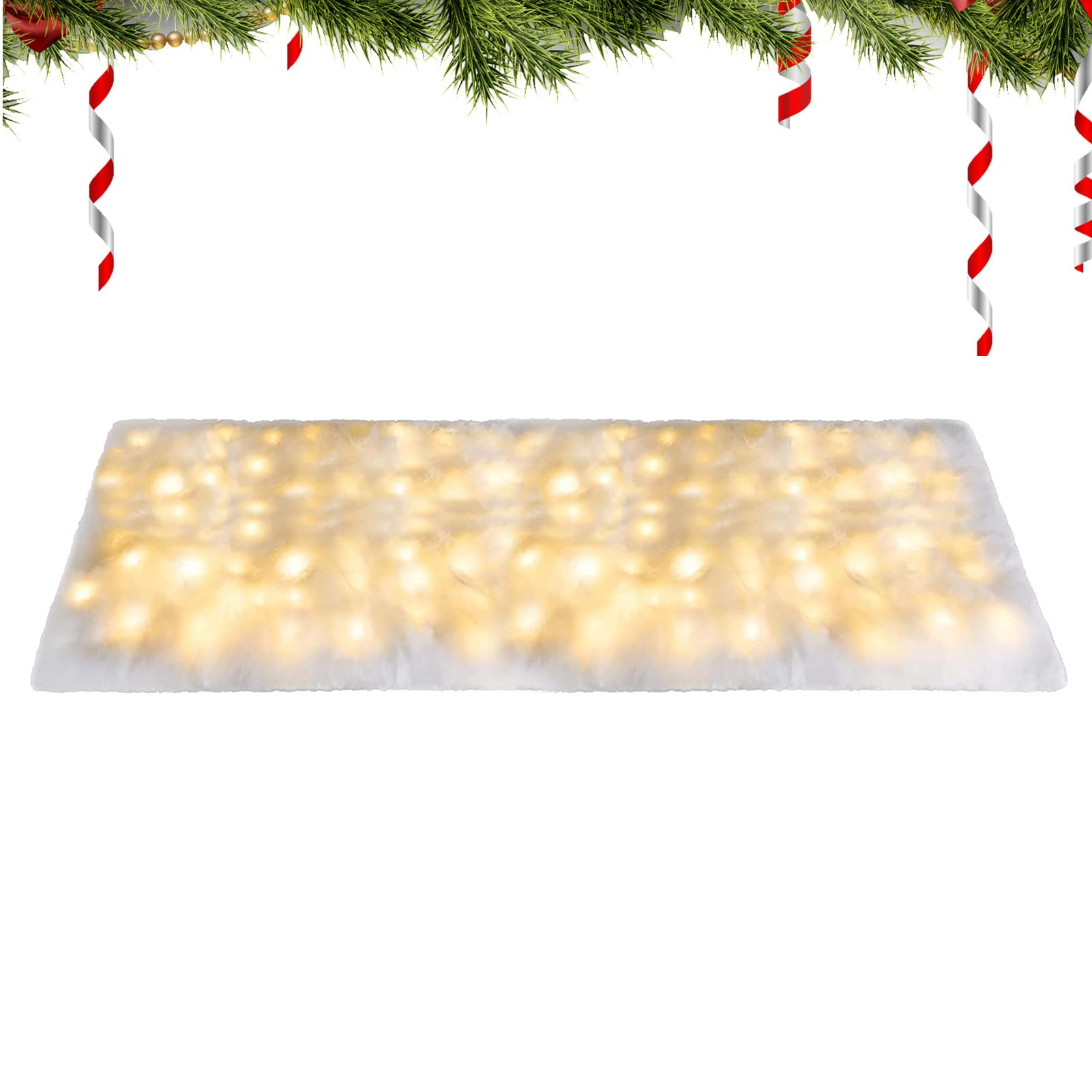 Manta de nieve iluminada de 8 modos para decorar árboles y paredes de Navidad
