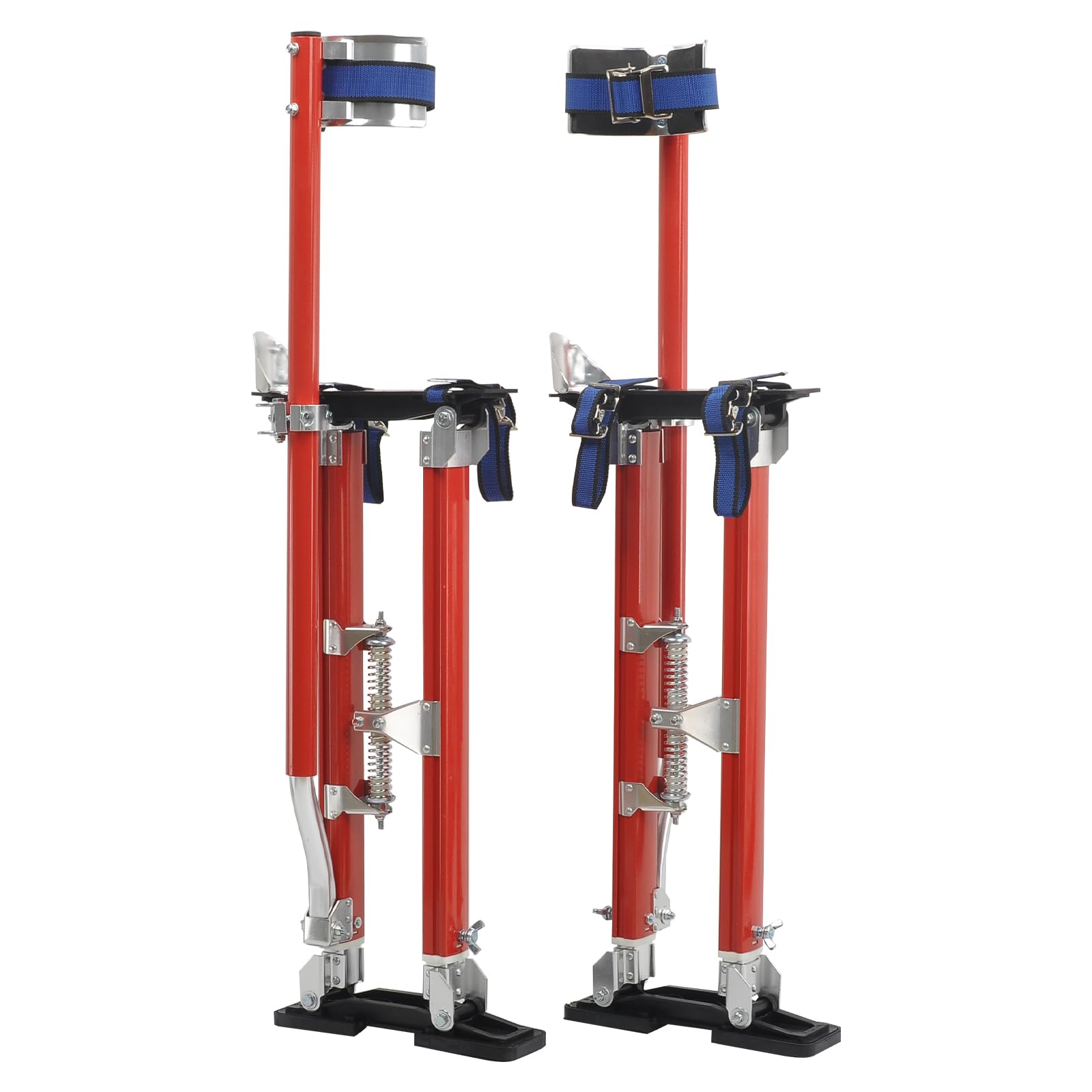 tbapfs drywall stilts 24-40 inch height adjustable lifts aluminum tool for painting finishing pruning branches cleaning - red (24" - 40")