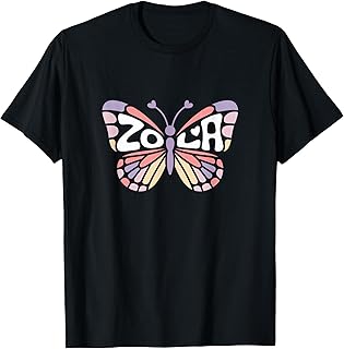 Zola Butterfly - Personalized Cute Name Word Art T-Shirt
