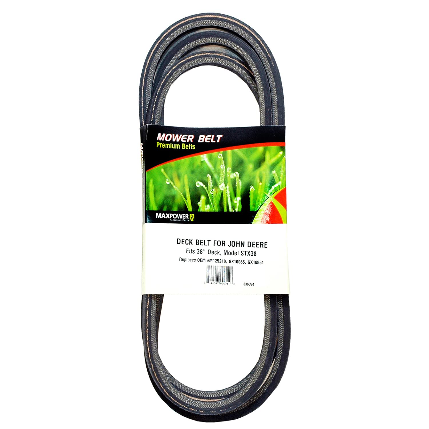 Maxpower 336384 - Cinghia per falciatrice per modelli John Deere M125218, GX10065 e GX10851