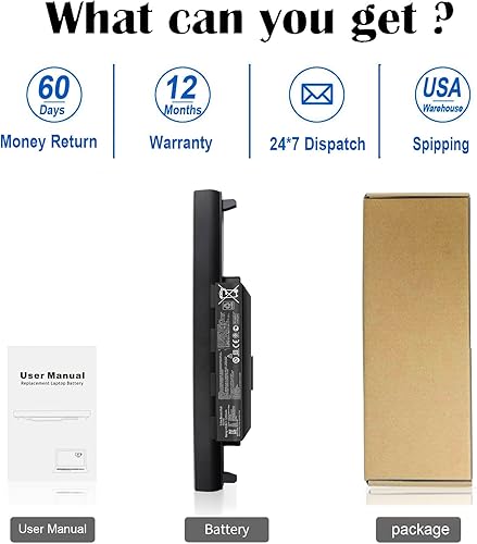 Miniatura 6 de DMKAOLLK A32-K55 - Batería para portátil Asus K55 K55A R500V R503C X55C U57 U57A K75 K45 A75 A75V X45 X55 X75 R400 R500 R700 Series A33-K55 a41-kr