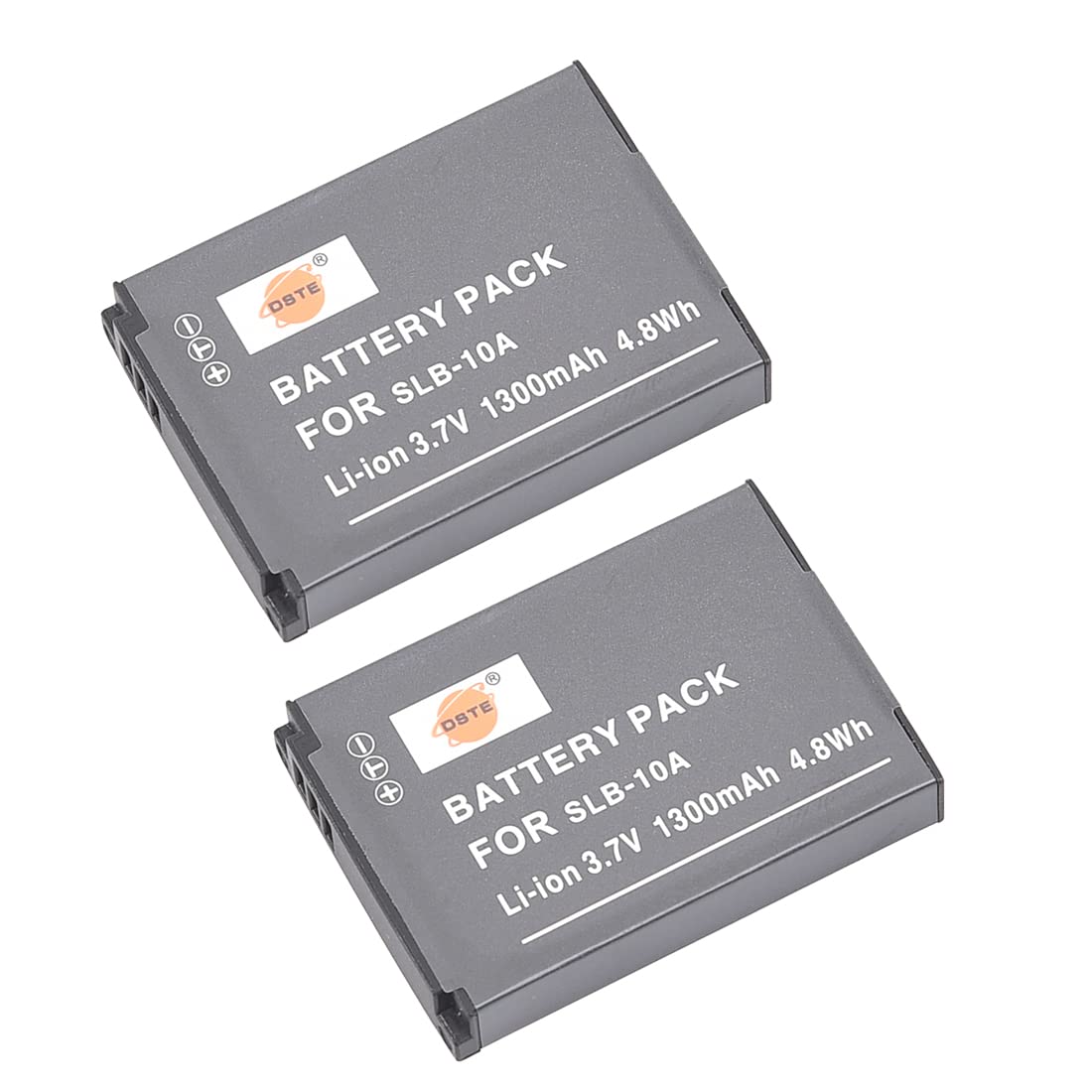 DSTE® 2x SLB-10A Rechargeable Li-ion Battery for Samsung P800 P1000 PL50 PL51 PL55 PL60 PL65 PL70 SL102 SL202 SL310 SL420 SL502 SL620 SL720 SL820 TL9 WB150F WB250F WB350F WB500 WB550 WB750 WB800F WB850F WB1100F WB2100 ES50 ES55 ES60 EX2F HMX-U10 HMX-U20 HZ10W HZ15W IT100 L100 L110 L200 L210 L310W M100 M110 M310W NV9 Digital Camera as Samsung SLB10A