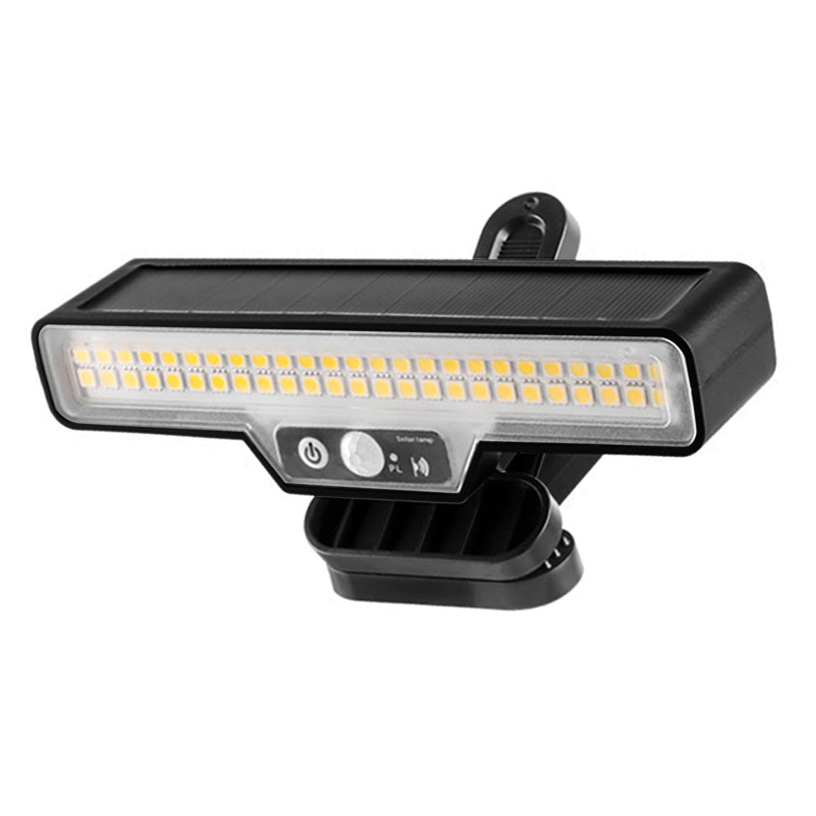 Hsioluted Warm Light Intelligent Solar Clip Light Outdoor Illuminations With Light And Motion Sensors Automatic Operations Suitable For Yard Clip On Solar
