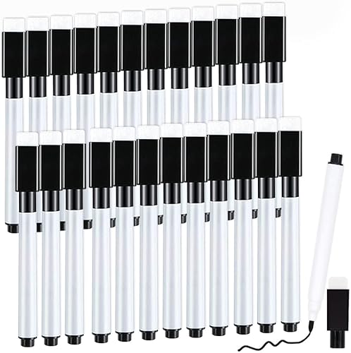 Miniatura 8 de Rotuladores magnéticos reescribibles para pizarra blanca con tapa de borrador (600 unidades, negro)