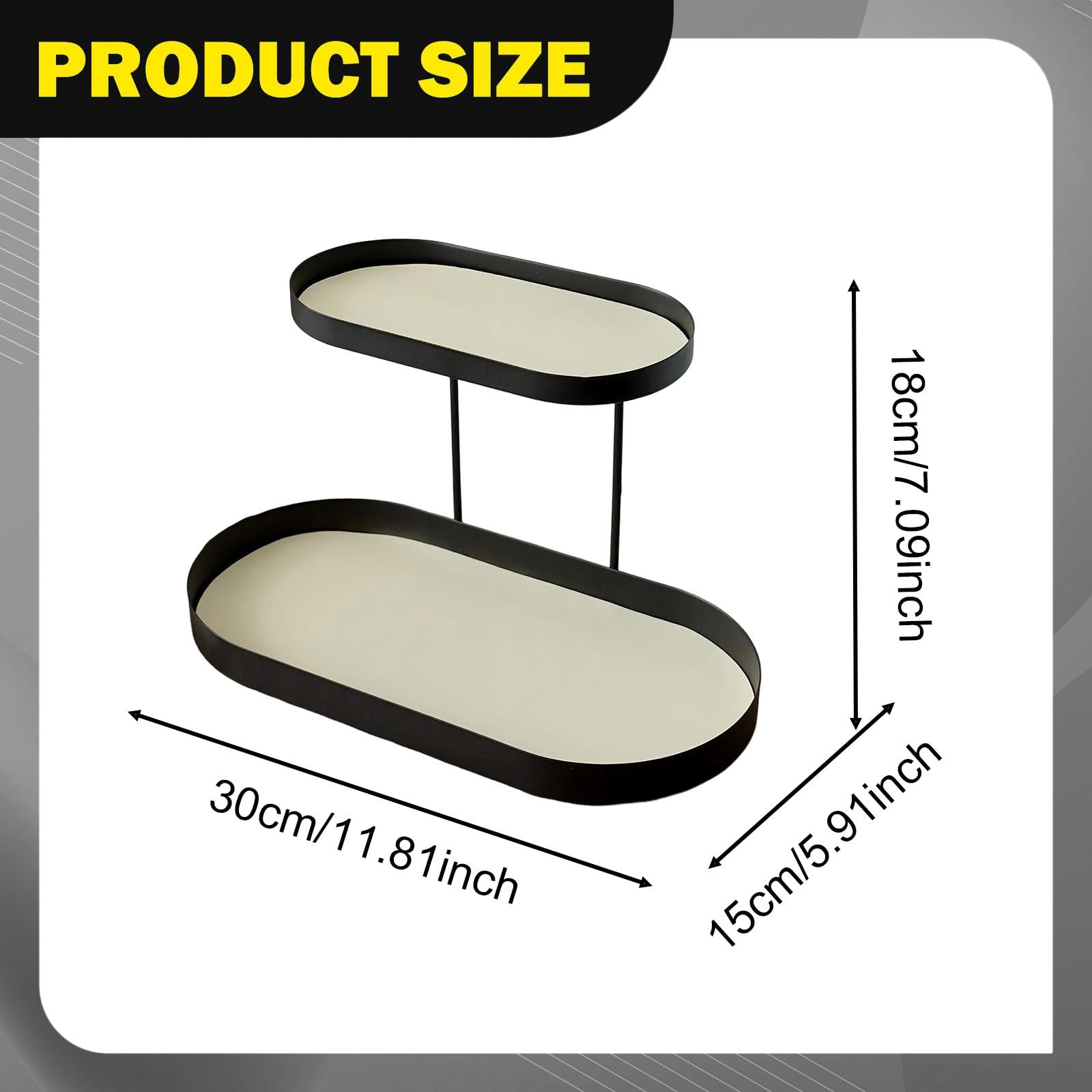 Organizer da Banco Scaffale Portaoggetti Mensola Portacosmetici Vassoio Porta Trucchi in Ferro Robusto Pad Pu Staccabile E Piedini in Silicone Adatto, Style a