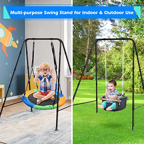 Swing Stand for Kids,Baby Swing Frame,AFrame Metal Swing Sets for Backyard, Outdoor Indoor