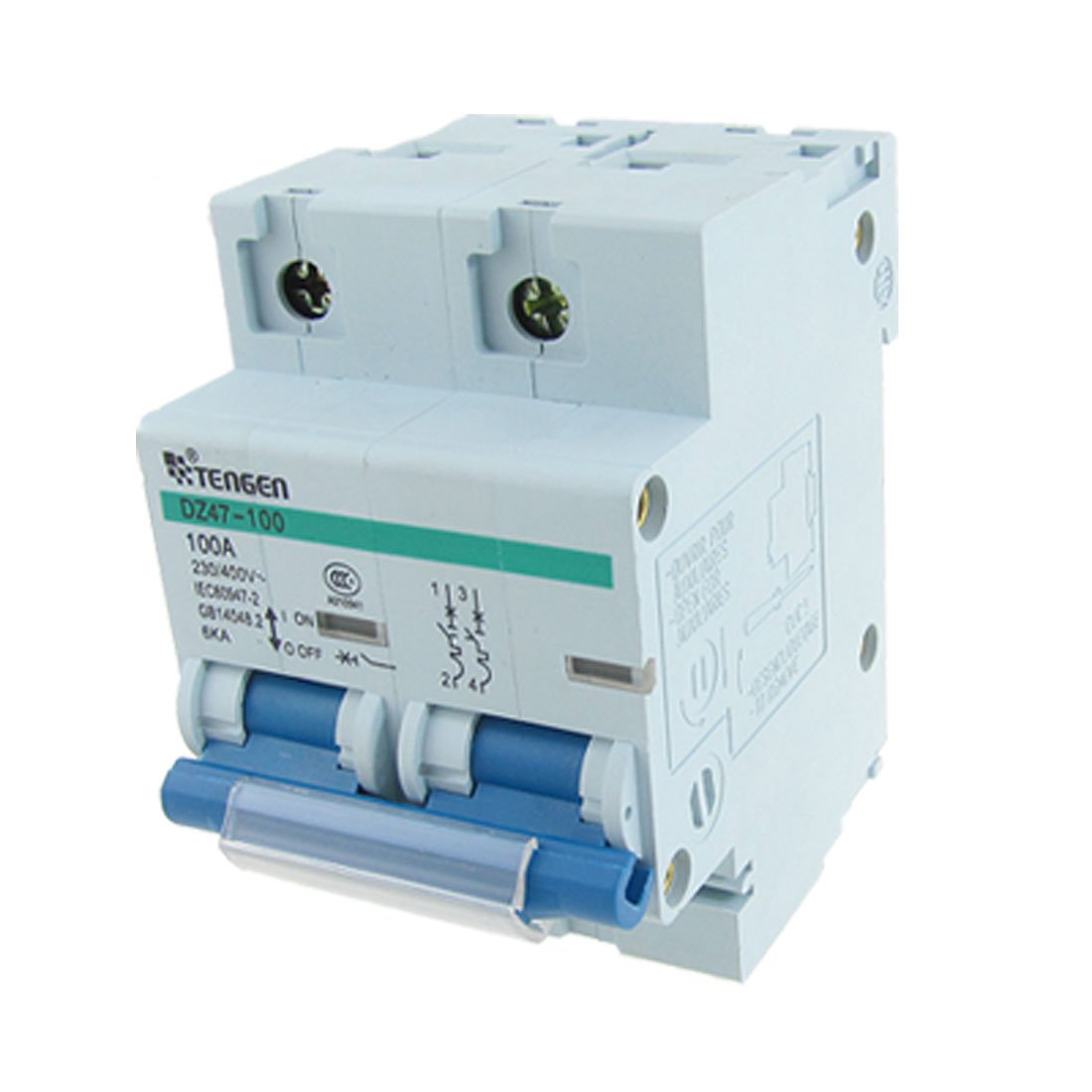 IEUMJNAT AC 230V/400V 100A 2 Pole 2P Overload Miniature Circuit Breaker