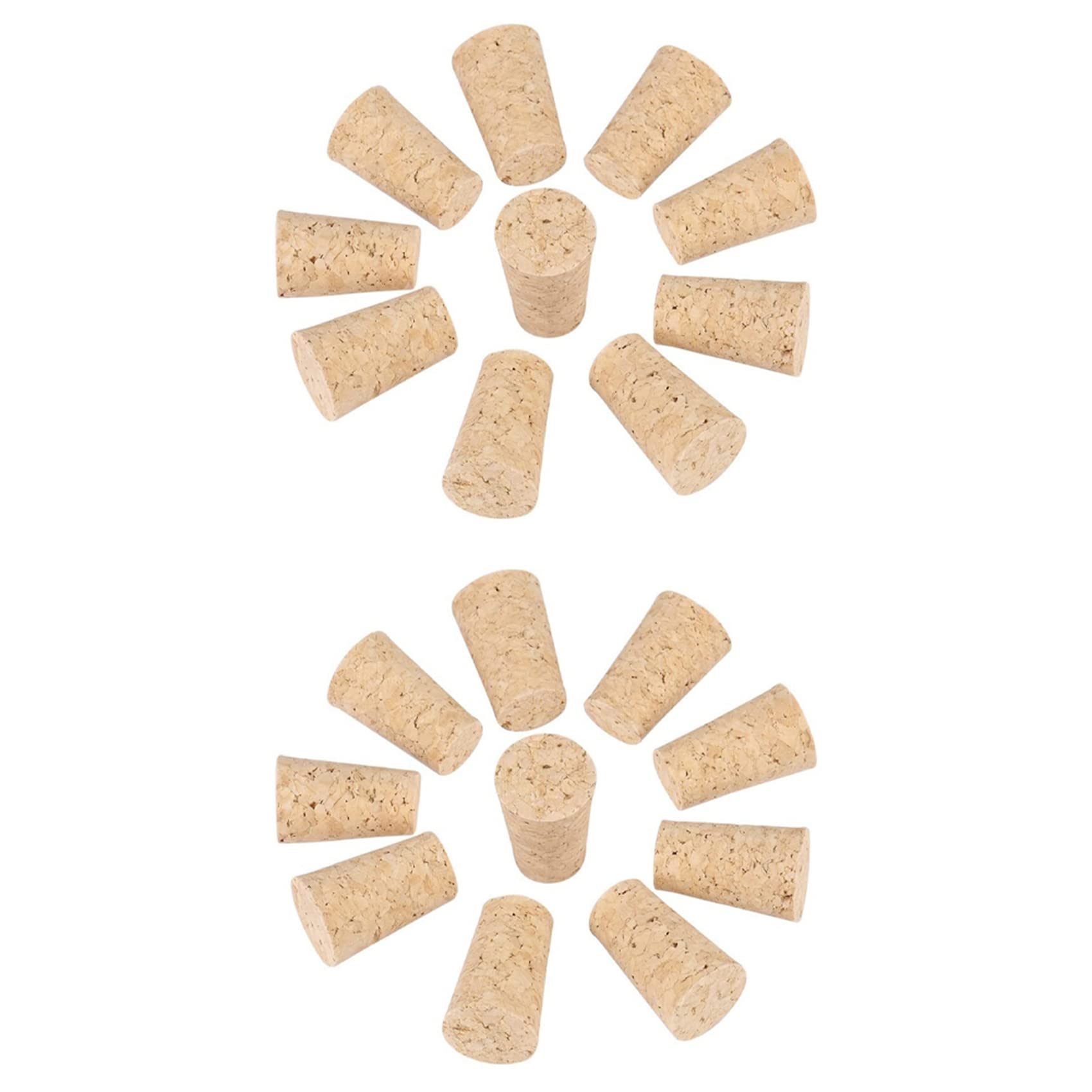 Aundhegrtt Wood Bottle Stopper, Corks,Tapered Cork Wooden Beer Bottle Stopper for Wine Making Craft,for Wine Bottle 60Pcs
