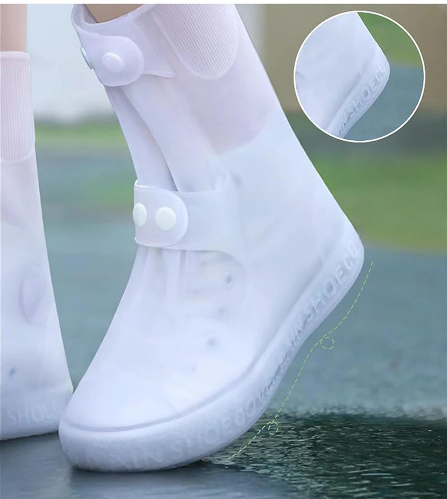 3 pares de cubiertas for zapatos lluvia impermeables antideslizantes Botas for exteriores resistentes al desgaste for mujeres y hombres para Protección