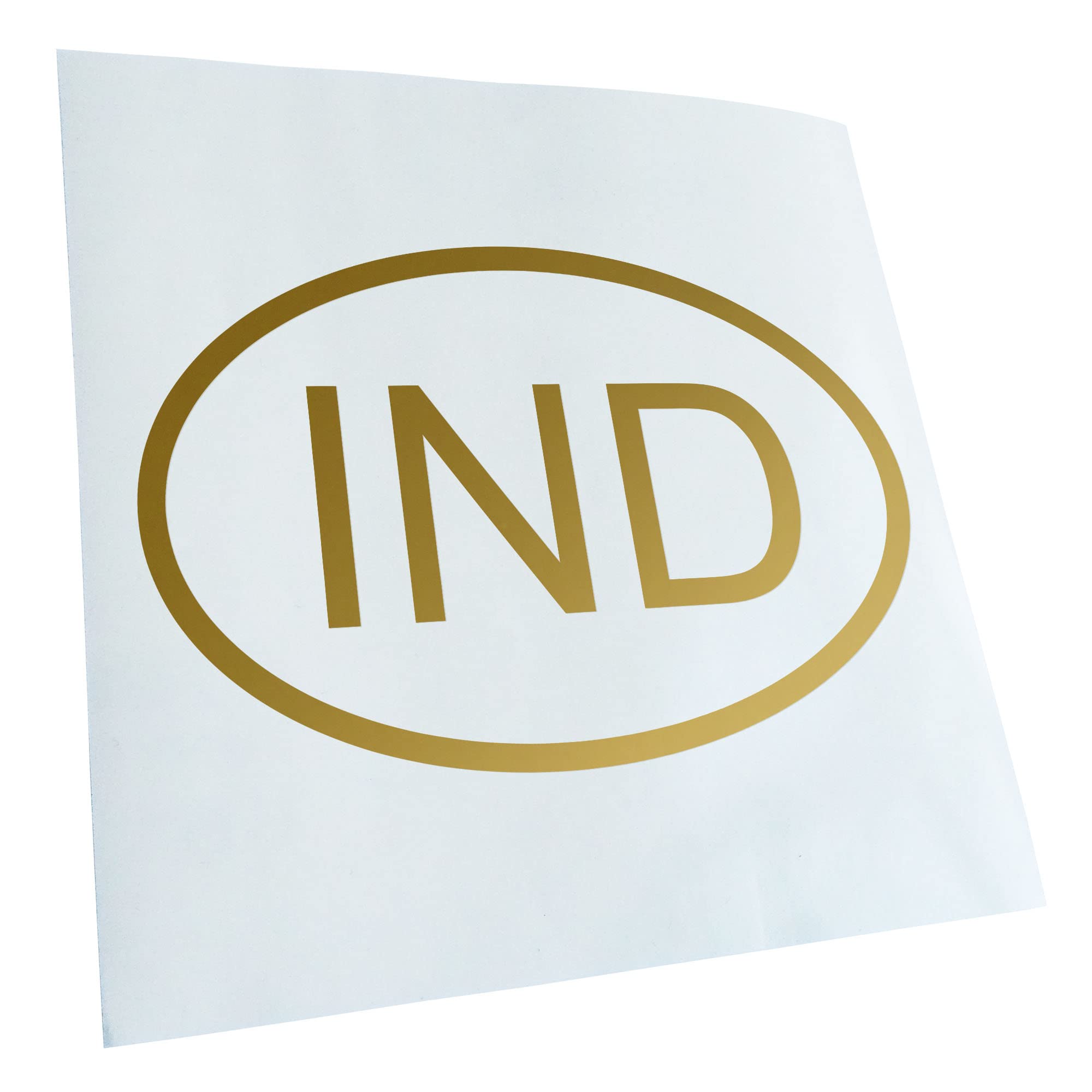 Kiwistar Gold 91 - Car Sticker - Gold - 50 X 33 Cm India Ind Sticker For Car, Laptop, Bicycle, Truck, Motorcycle, Multicoloured Jdm Decal Racing