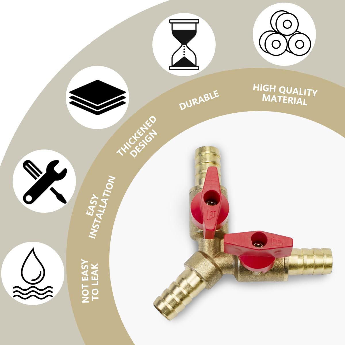 Valvola Di Intercettazione A T 3/8 MF Tubo 3/8 - Foto 7