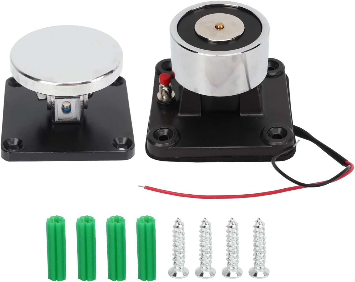 Chiusura magnetica per porta, DC 24 V, in lega di alluminio, chiusura automatica, forza di aspirazione 80 kg, rilascio manuale, supporto elettromagnetico per protezione antincendio