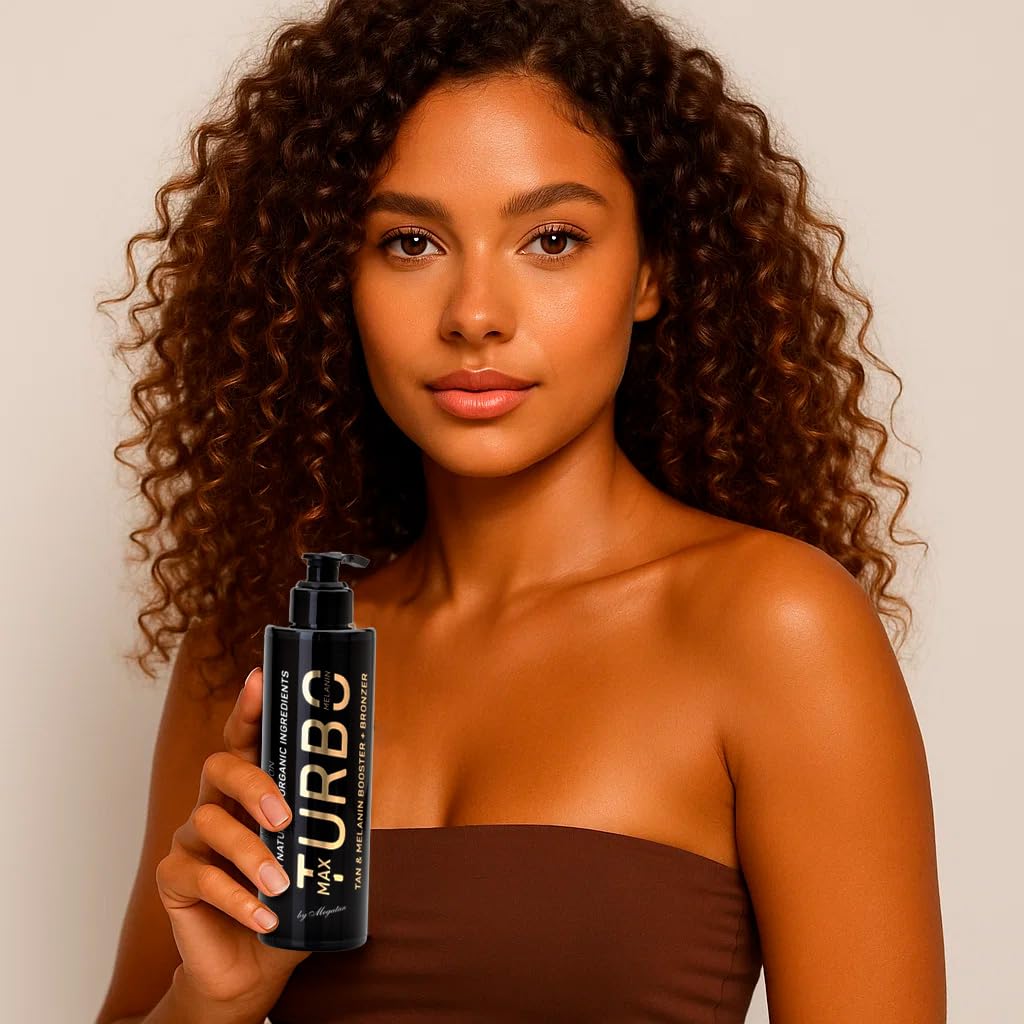 Natürliche Solarium-Lotion MegaTan Max-Turbo mit Bronzer 160ml | Dunkler Bräunungsbeschleuniger für Sonnenbänke | Intensivierer & Melanin-Booster | Bräune - pflegende Bodylotion