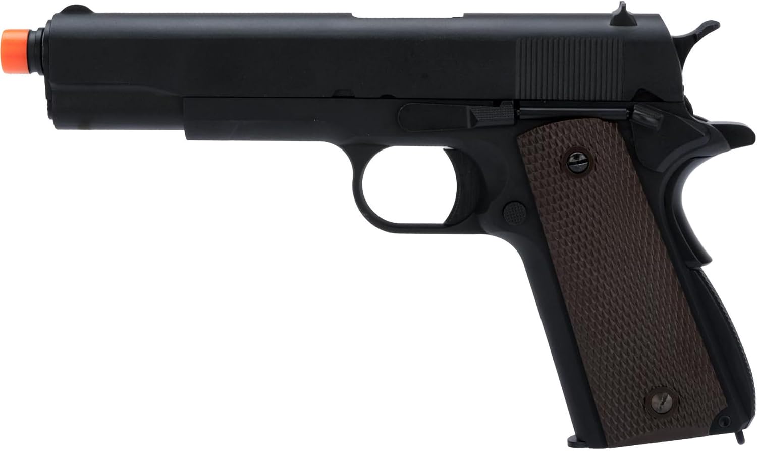 Evike Airsoft - WE-Tech Latest Gen2 Metal 1911-Style GI Full Size Airsoft GBB Pistol