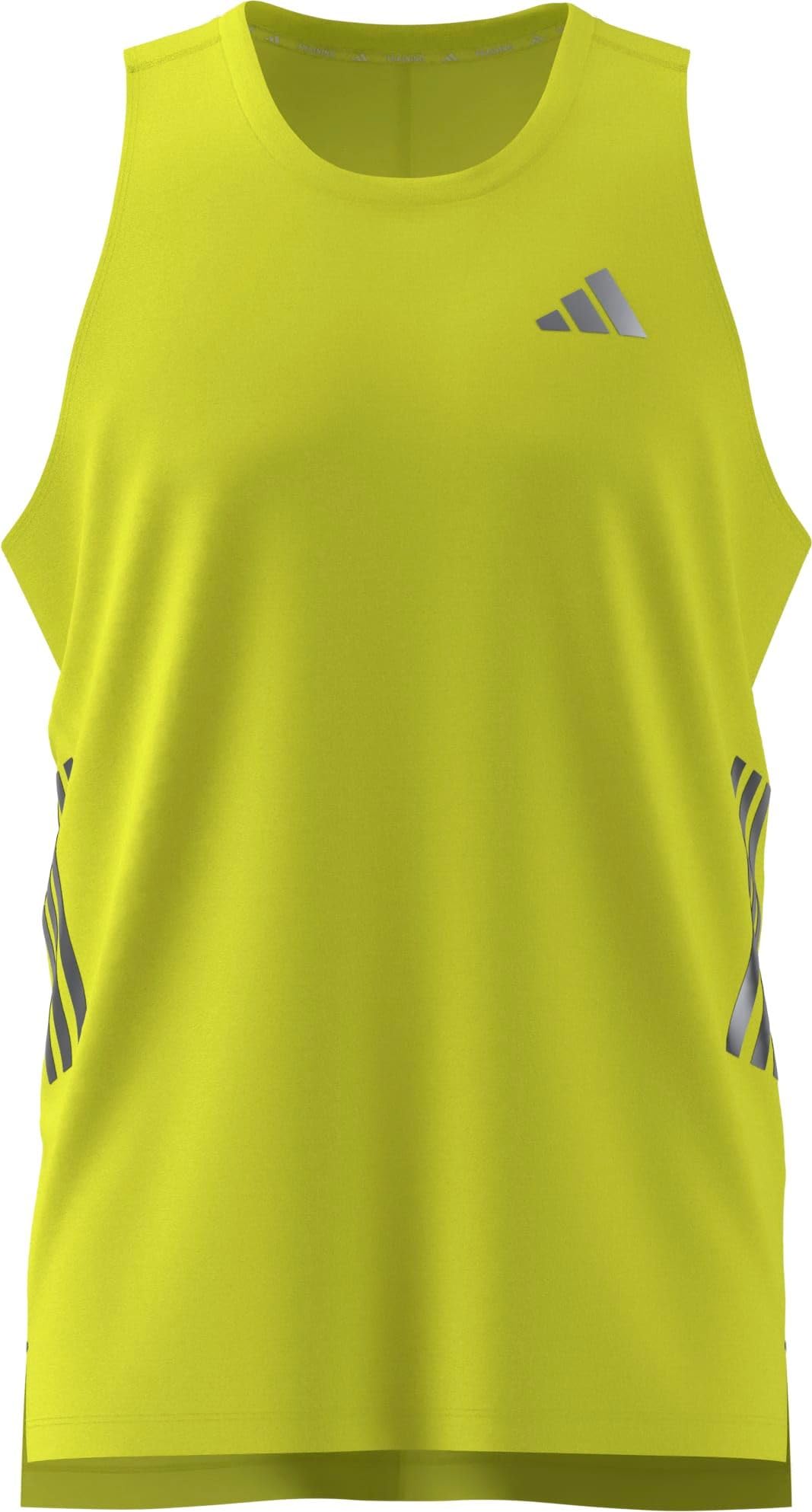 adidas Men's ADI365 Running Climacool Iconic Tank, Solar Yellow, XL