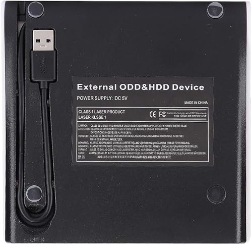 Miniatura 7 de Yoidesu Caja de unidad de CD externa, Caja de interruptor ODD/HDD externa, Caja de unidad externa USB 3.0, carcasa de unidad de escritor portátil