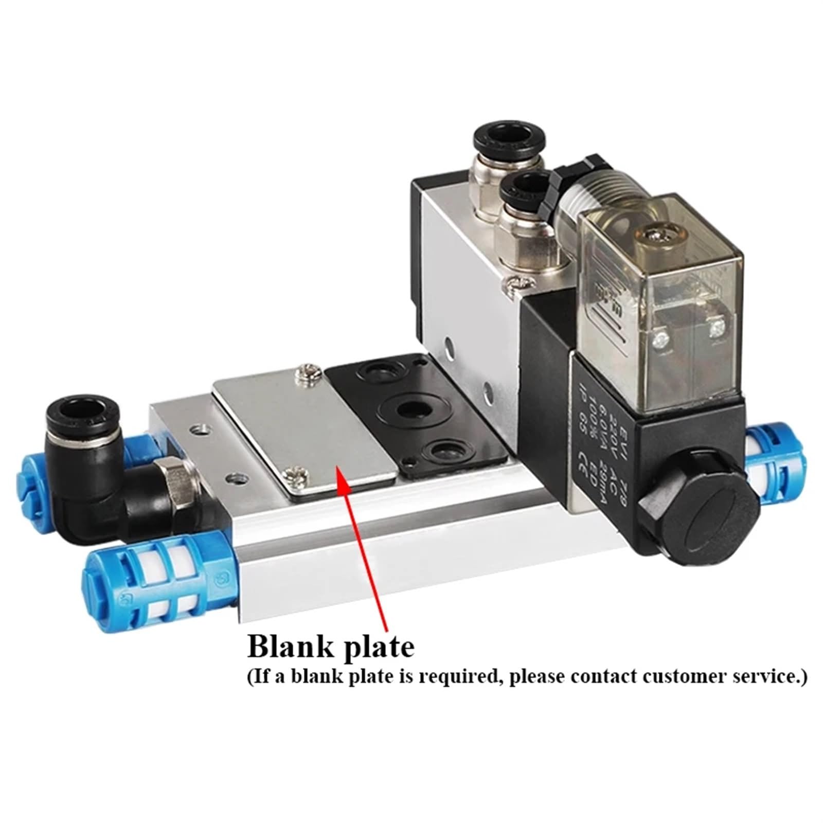 Collettore Per Elettrovalvola Pneumatica 4V110-410 - Modello 400M, Con Base Piastra Di Scarico E Guarnizione A Vite (12F)