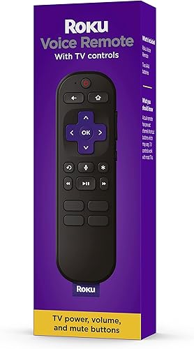 Roku Control remoto de voz oficial para reproductores Roku audio Roku y TV Roku