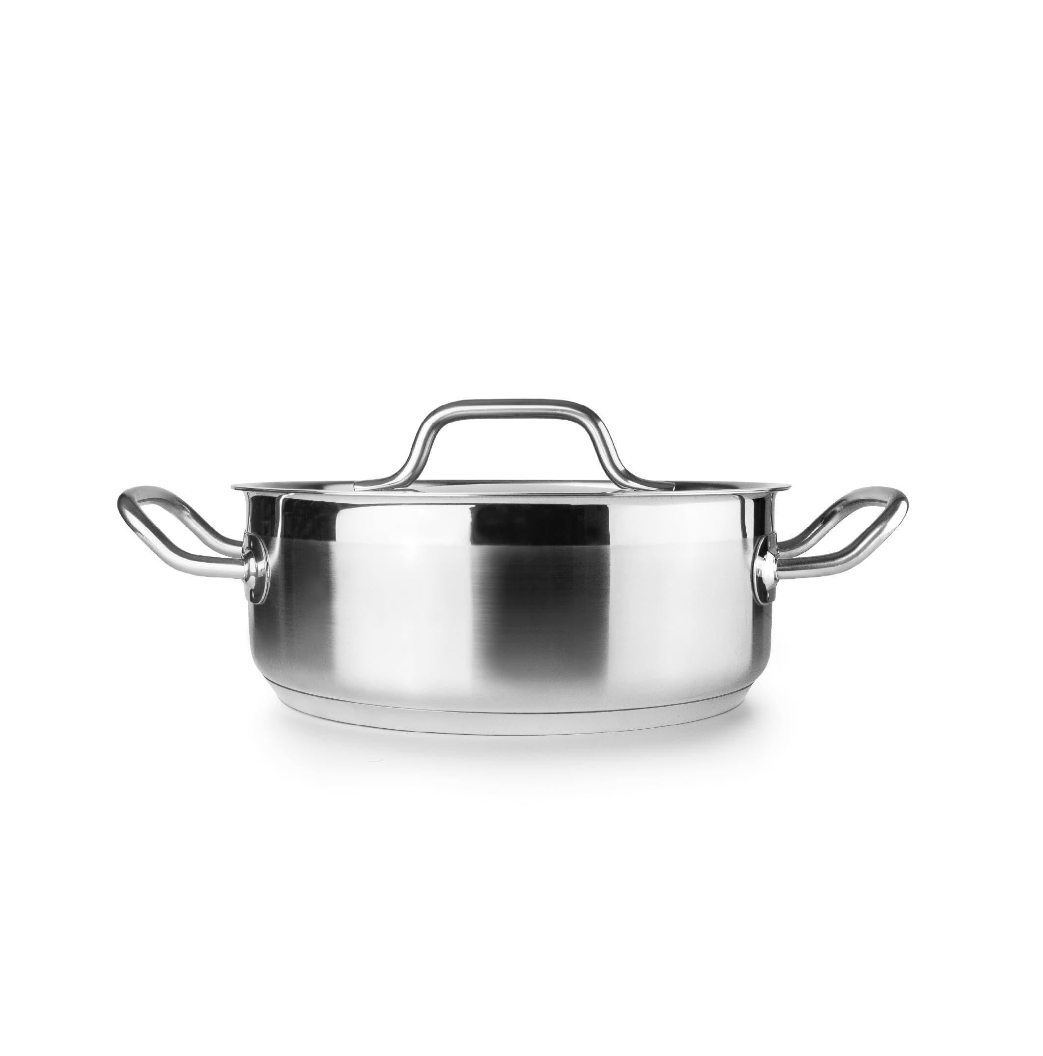 IBILI - Casserole avec couvercle inox Ebbe 24 cm, acier inoxydable 18/10, convient pour induction, Argent Métallique