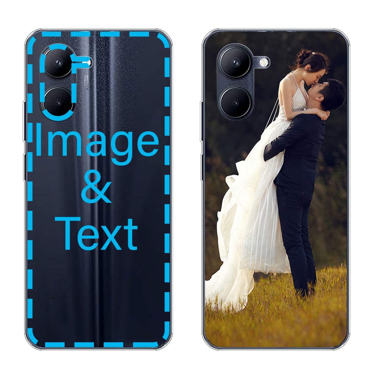 CAXKJE Personalizzata Custodia per Realme C33,con la Tua Foto,Immagine o Scritta Cover,Flip Caso in PU Pelle Case Portafoglio Case Cover - Black-ZT1
