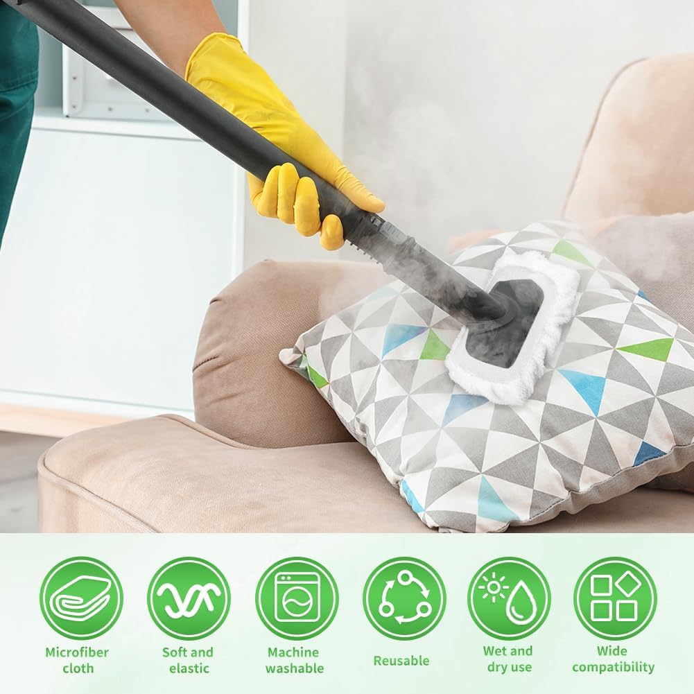 10 Pack Universal Steam Mop Pads, Steam Mop Pads for Handheld Steam Cleaner