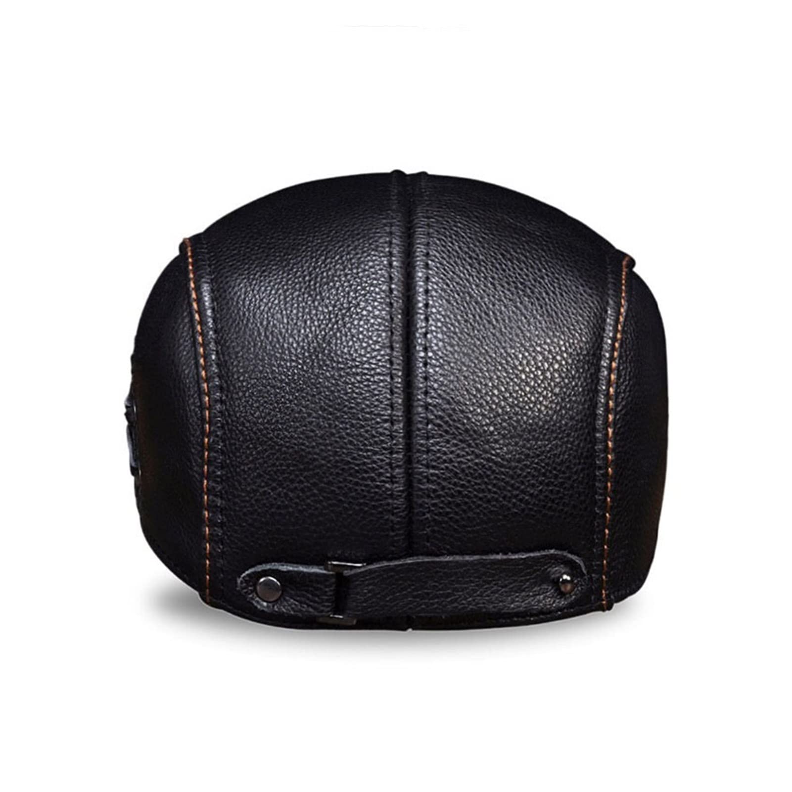 Sp-Ring Uomo Reale Cuoio in Pelle di Mucca Cappuccio Cappello Marca Marca in Vera Pelle Baseball Gatsby Cappelli Newsboy berret Cappelli(Noir,XX-Large)