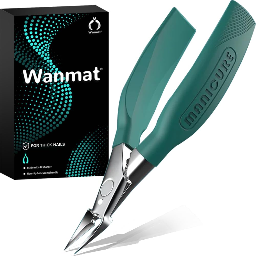 Wanmat Professional Ingrown Toenail Clipper: Straight Edge Nail Clippers for Men Women - Runners/Athletes Aged 16-45 - Compact Thick Fingernail Cutter
