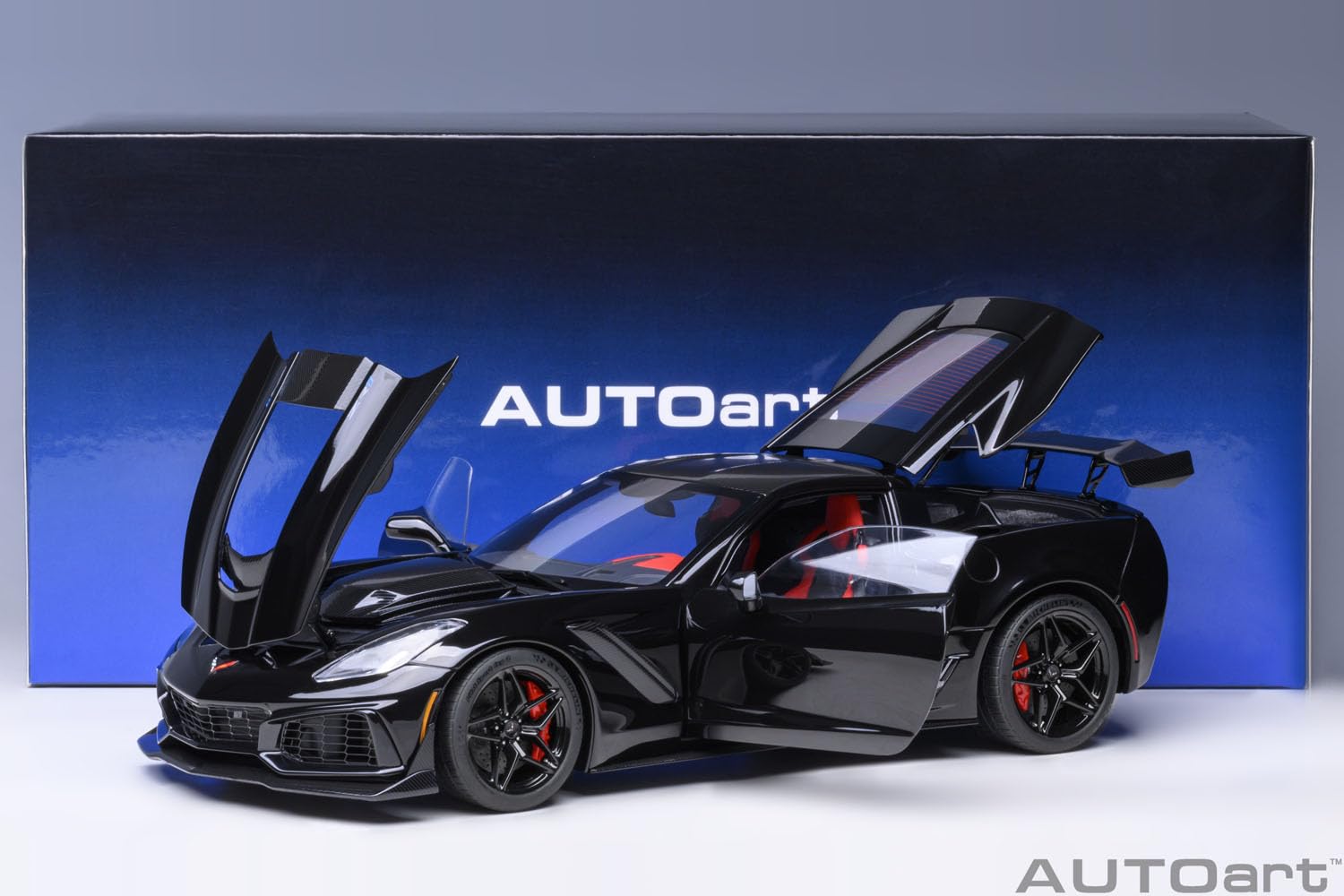 AUTOart 1/18 Chevrolet Corvette (C7) ZR1 Black Finished Product | eBay