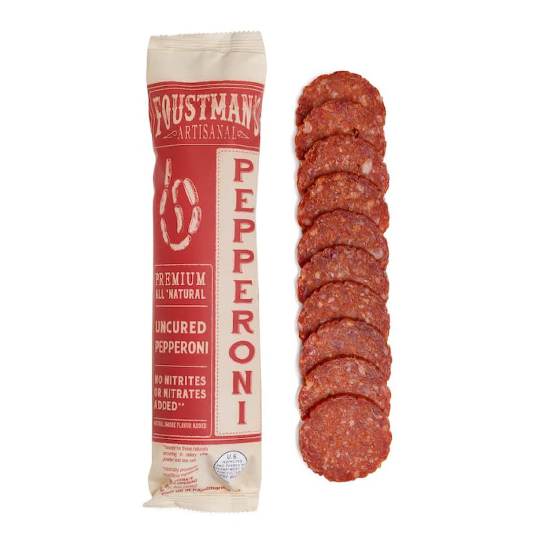 Buy Foustman's Salami Pork and Beef Pepperoni, NitrateFree, Naturally