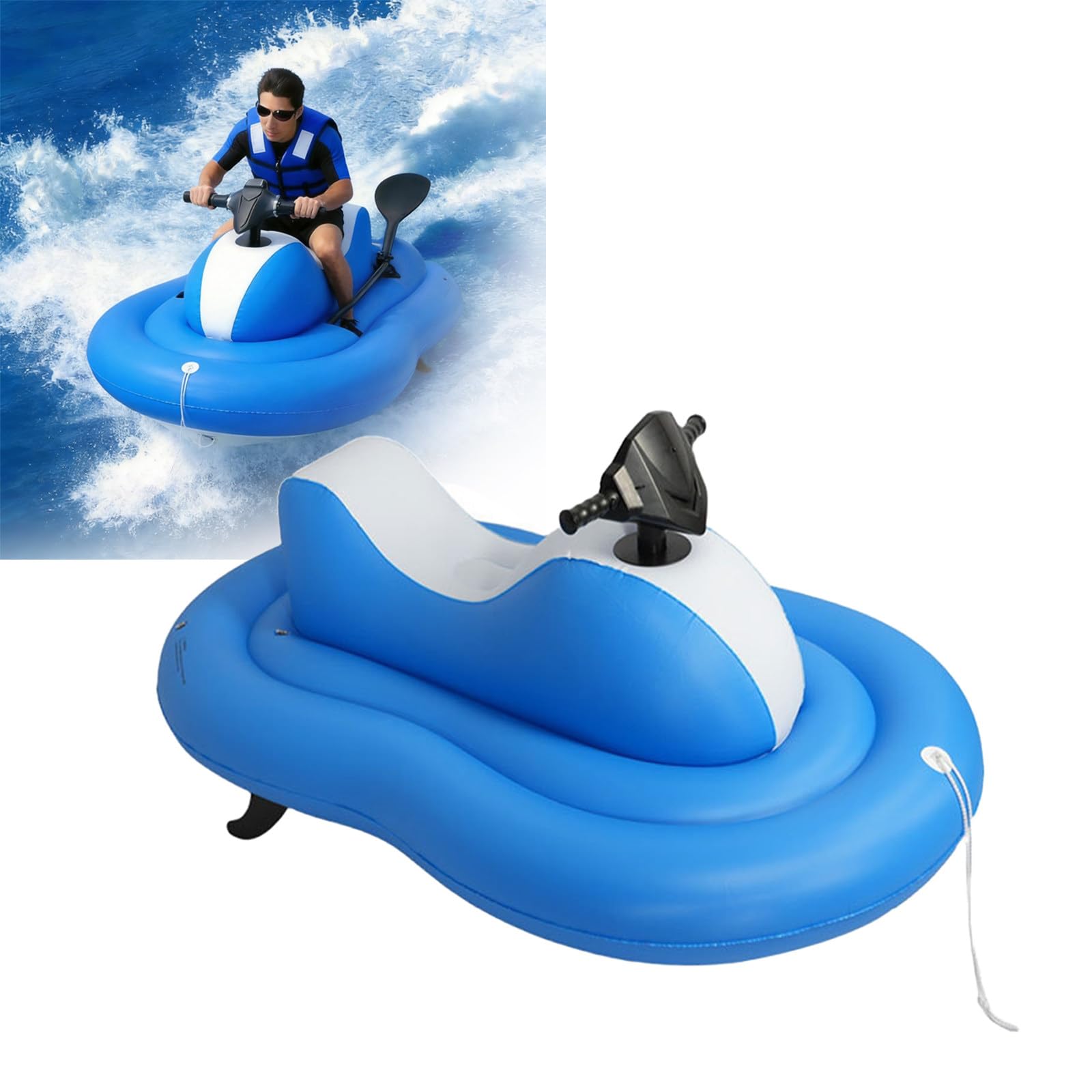 Flotador motorizado para piscina y actividades acuáticas de verano con doble batería
