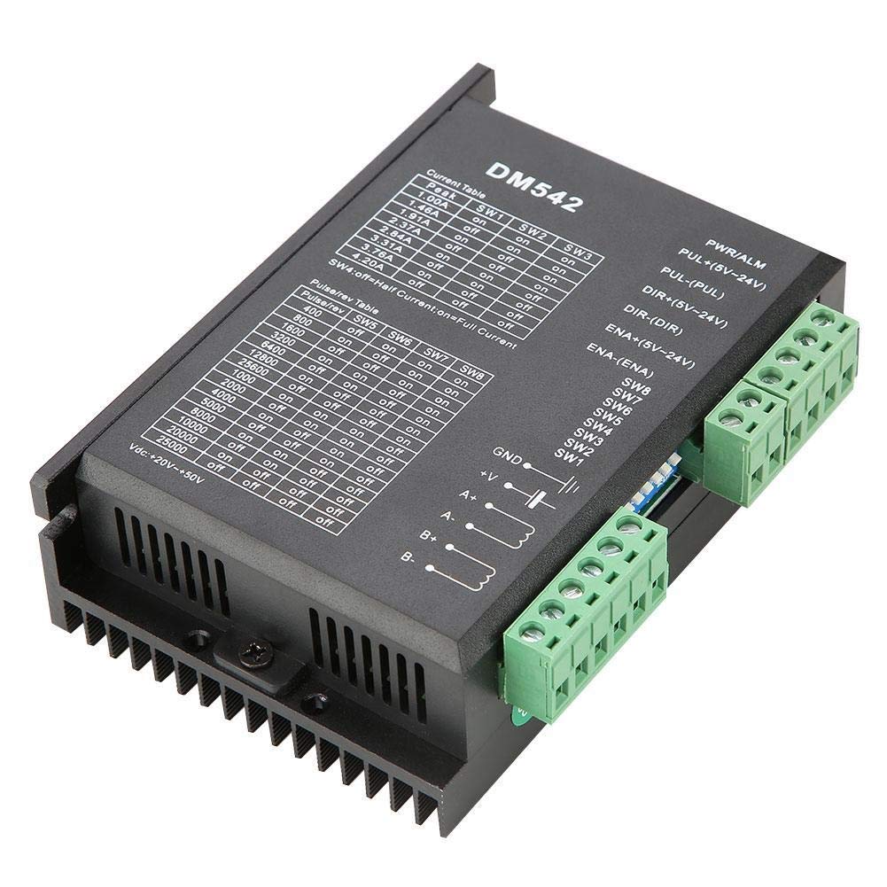 Stepper Motor Driver - Digital Stepper Motor Driver DM542 2-phase Stepper Motor Driver 57/86 Series Stepping Motor Driver 18-48VDC Peak 4.2A
