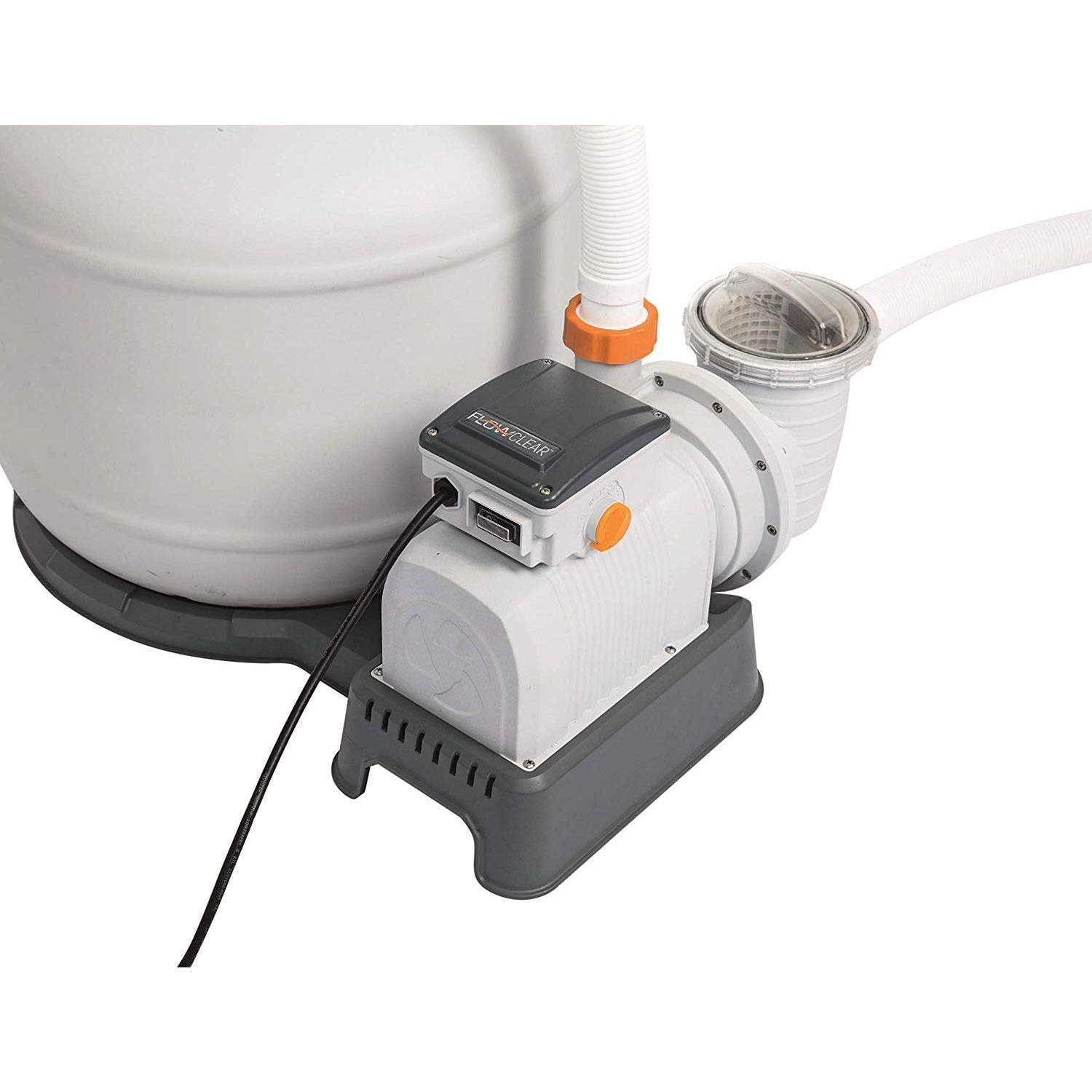 Bestway Flowclear™ - Filtro de arena con temporizador, 11,355 l/h, plástico, color gris