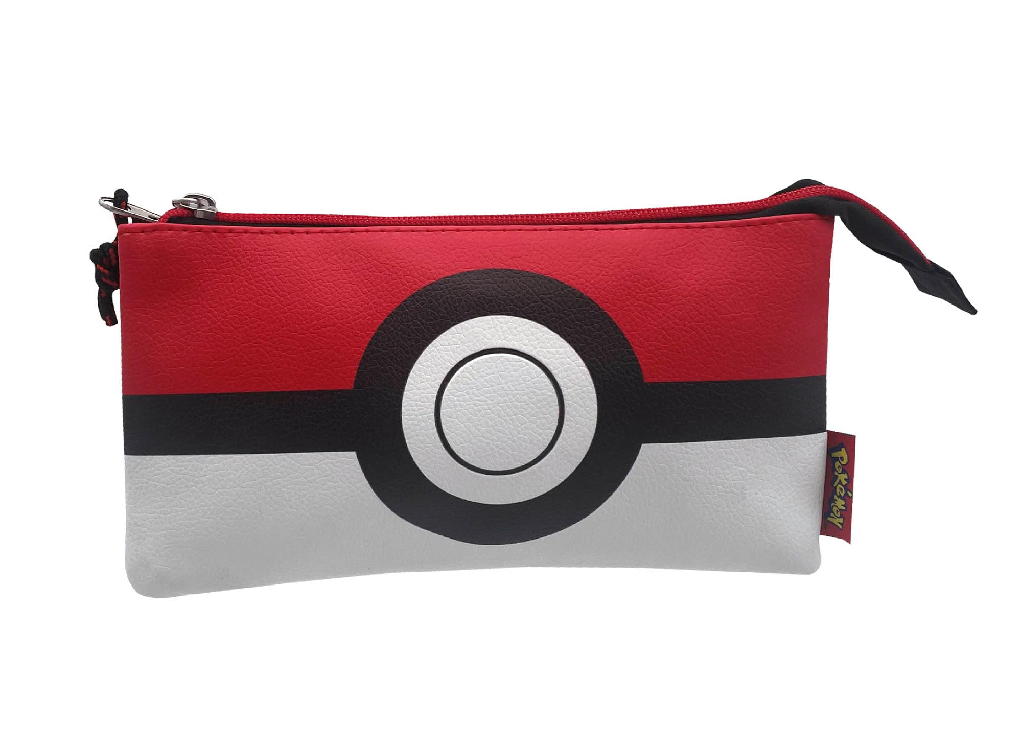 CYP BRAND Pokémon - Triple Pencil Case, 5 Compartments, School Supplies, Case, Pokeball, White and Red, Official Product - Image 4