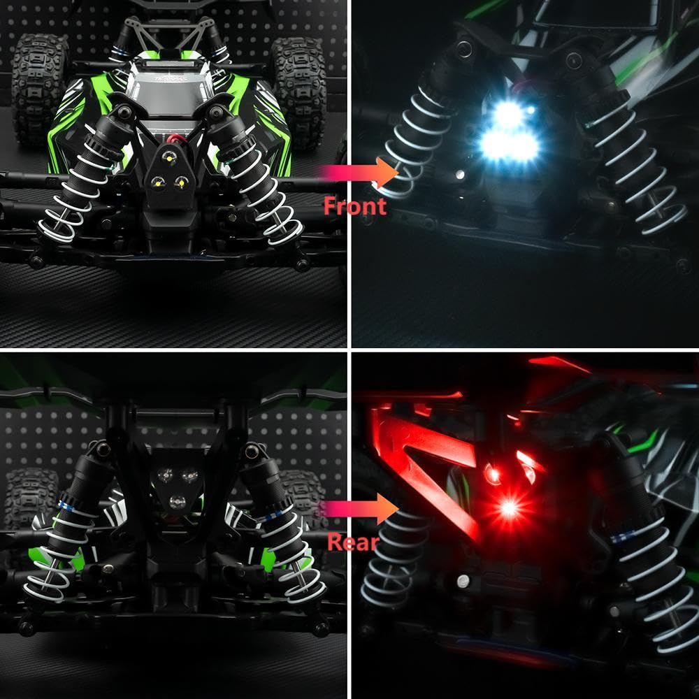RCLIONS LED Headlights Taillight Front&Rear Lamp Lights Kit for TRX Jato 4X4 BL-2s 1/8 RC Model Car Monster Truck Upgrades Parts