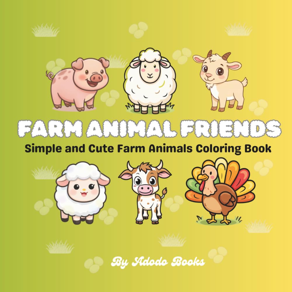 Farm Animal Friends: Simple and Cute Farm Animals Coloring Book