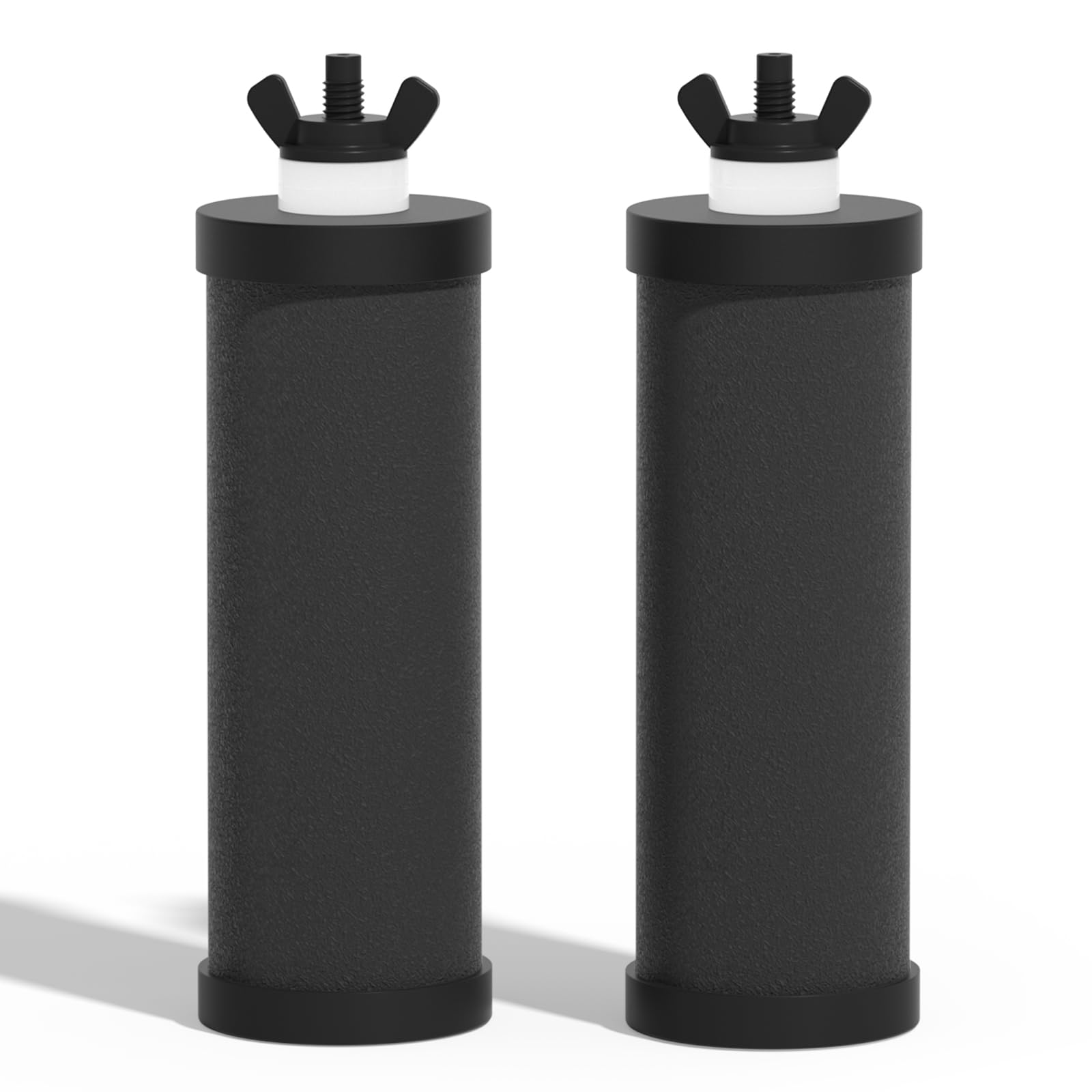 PurewellPF-3-FL Black 4-Stage Composite Carbon and Fluoride Reduction Filters, Compatible with Berkey® Big+, ProOne® Big+ Gravity Water Filter Systems and Purewell Systems (2 Pack, K Series)