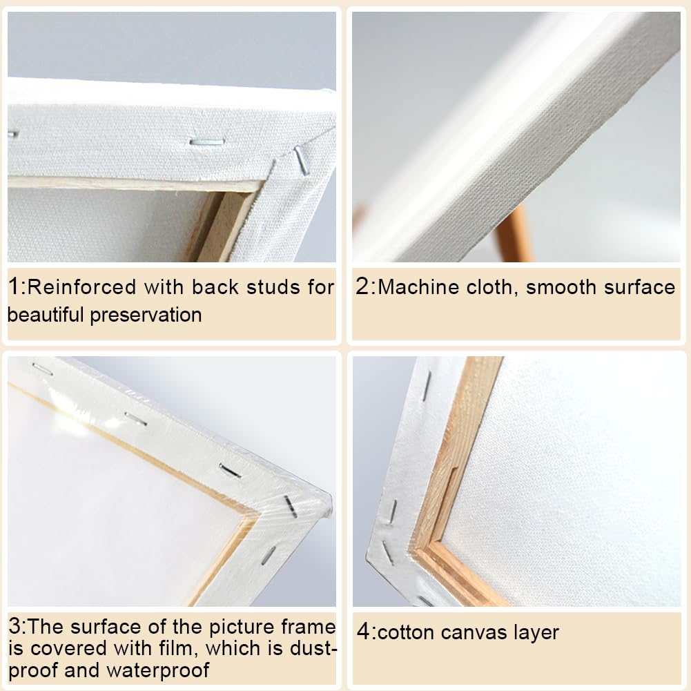 WEBEEDY 2 Packt Malen nach Zahlen Set Für Den Paar Date Abend 20x25cm Sonnenuntergang Vorzeichnung Strand Leinwand Für Malpartybedarf Geburtstag Jubiläen Hochzeitsgeschenk DIY Wanddekoration